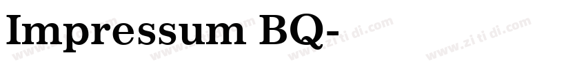 Impressum BQ字体转换